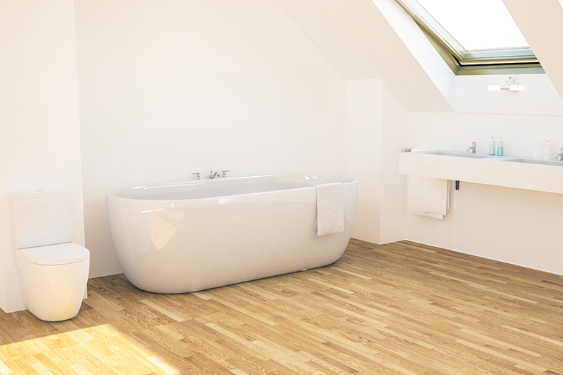 suelos de madera en áreas húmedas